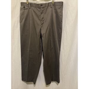 Lands' End Traditional Fit Chino Pants Men's Size 38x28 Taupe 100% Braumwolle